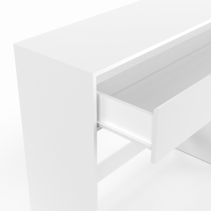 Consola moderna 1 cajón madera blanca - TOMI | ID Market