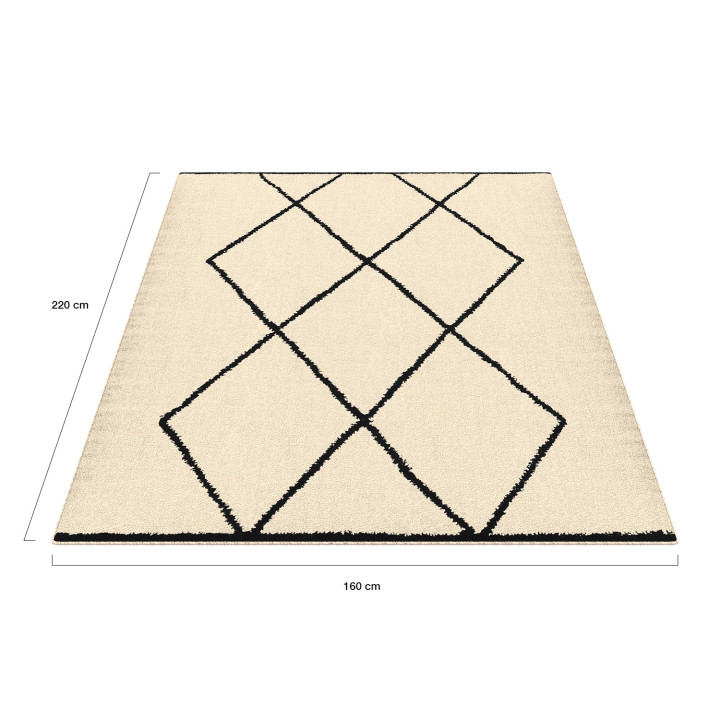 Teppich Rechteck mit Berbermuster 160 x 220 cm - CASA | ID Market