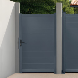 Portillon 100 x 160 cm en aluminium gris anthracite