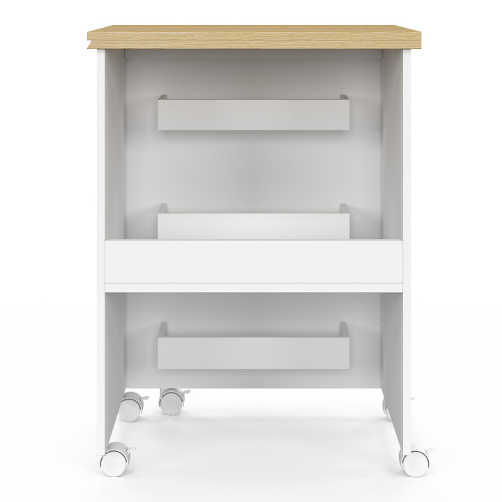 Mesa de costura plegable con ruedas y 4 estantes | ID Market