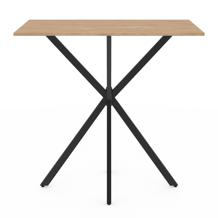 Mesa de bar de madera y metal negro 100cm - ALIX | ID Market