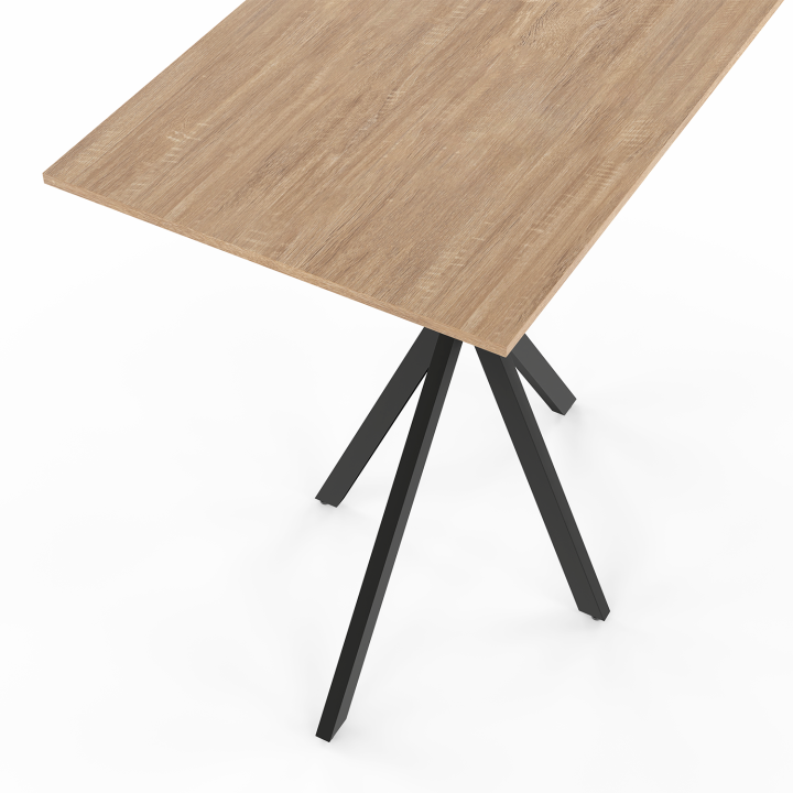 Mesa de bar de madera y metal negro 100cm - ALIX | ID Market