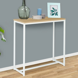 Console DETROIT design industriel bois et métal blanc