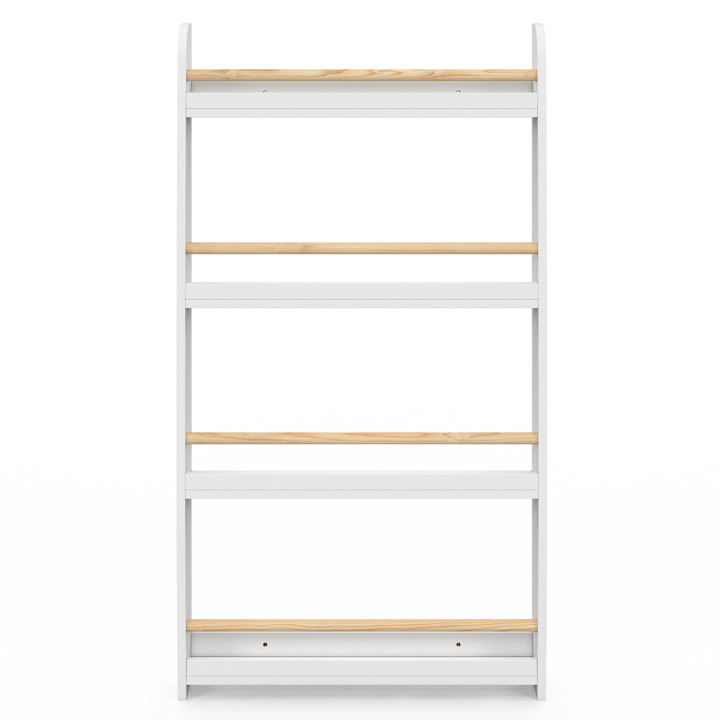 Libreria a muro per bambini a 4 ripiani in legno e bianco PAULETTE