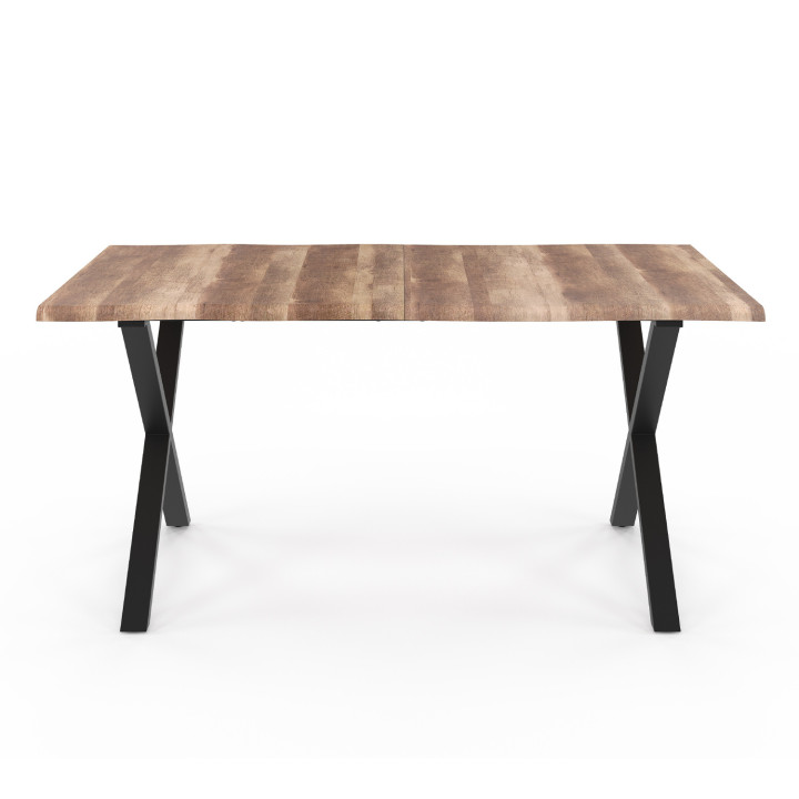 Industriële eettafel poten in X 160 cm - DAKOTA | ID Market
