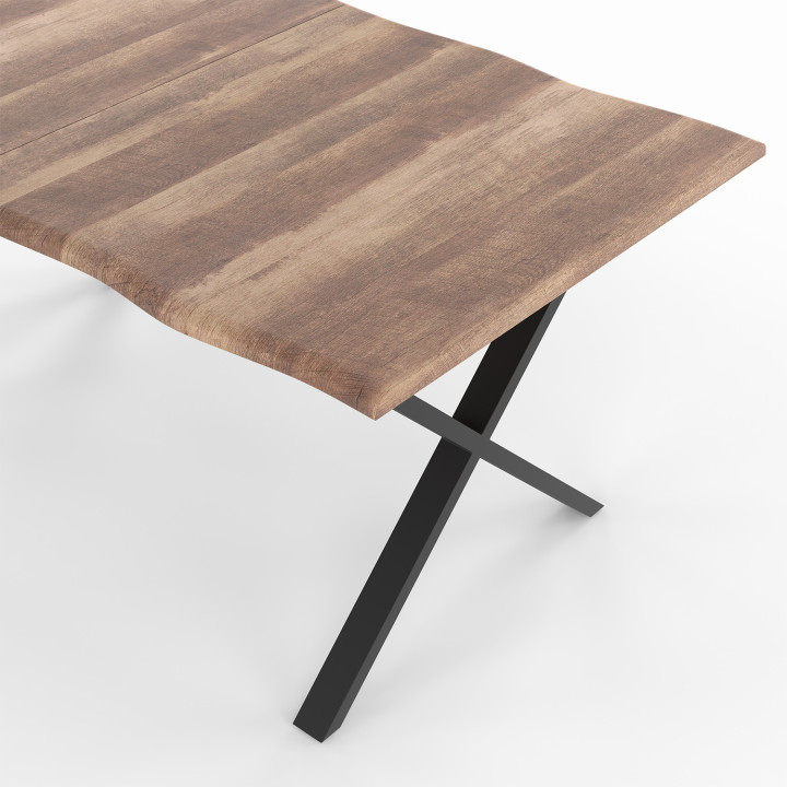 Industriële eettafel poten in X 160 cm - DAKOTA | ID Market