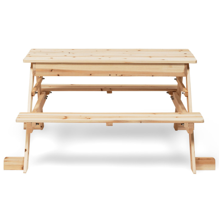 Table de pique-nique FOODY bois pour enfants avec bac à sable intégré