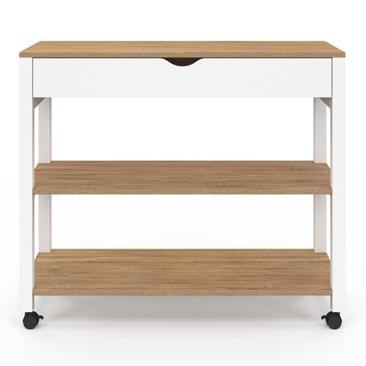 Aparador de cocina XXL con encimera de 100 cm efecto haya y cajón - PENH | ID Market