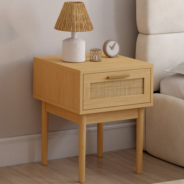 Mesillas de noche de madera efecto natural 1 cajón - ROBERT | ID Market