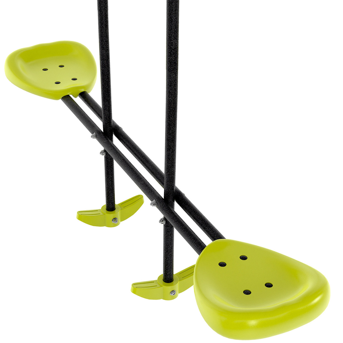 Ensemble de balançoires d'extérieur 4 en 1 - Toboggan,Trampoline, Balançoire nid rond et Balançoire en plastique,Sûr et Durable