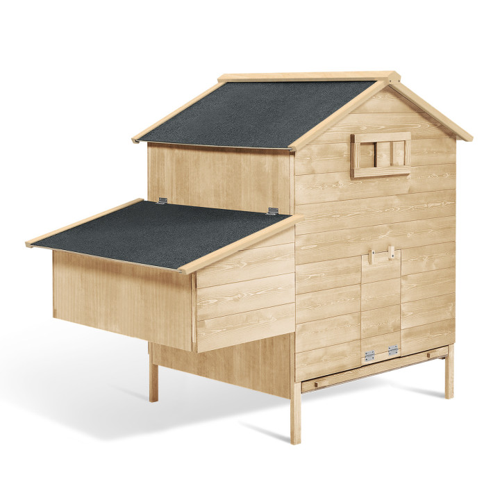 Poulailler chalet XL pour poules avec pondoir en bois