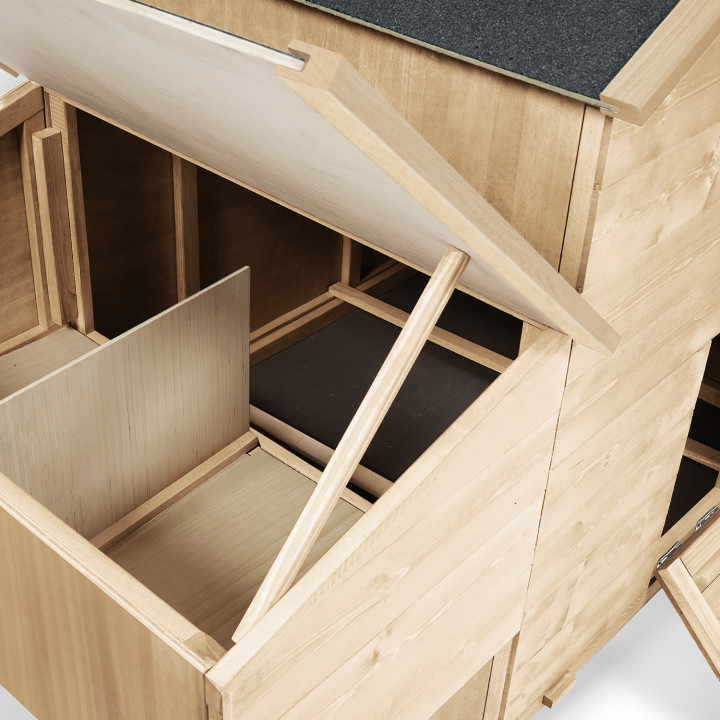 Poulailler chalet XL pour poules avec pondoir en bois