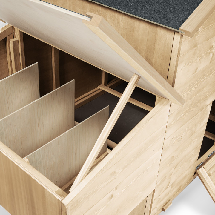 Poulailler chalet XXL pour poules avec pondoir en bois
