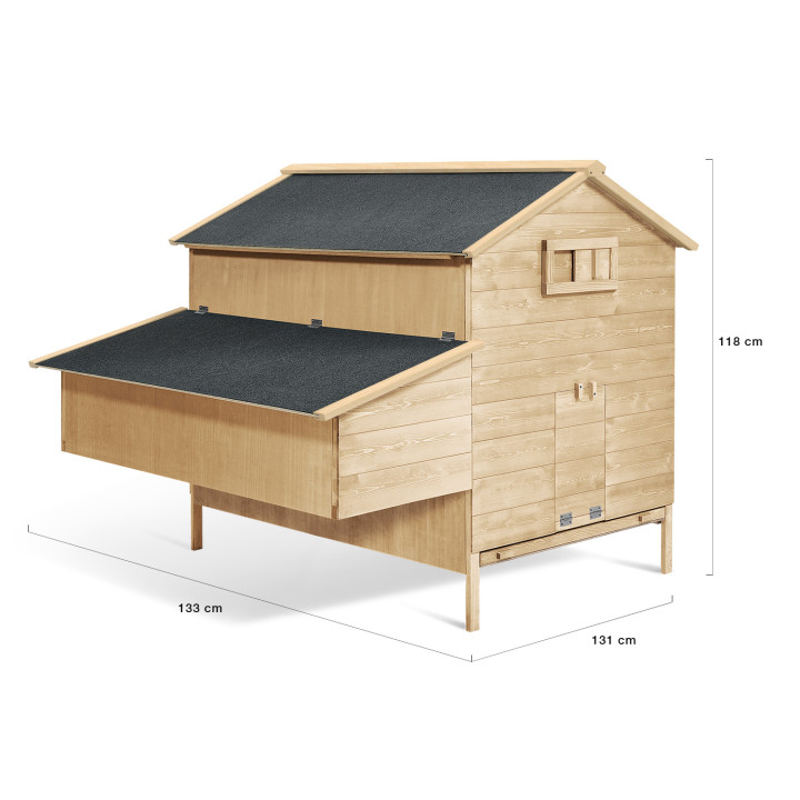 Poulailler chalet XXL pour poules avec pondoir en bois