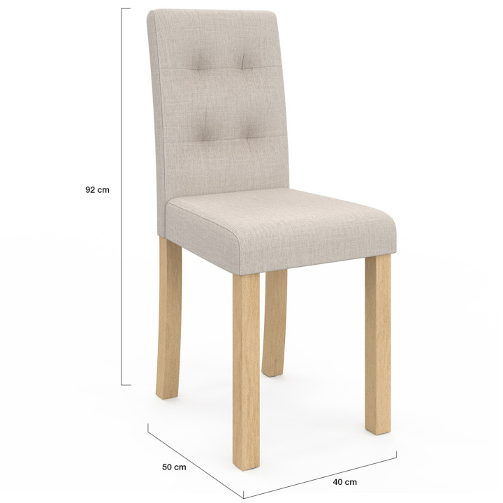 Scandinavische beige gestoffeerde stoelen - set van 6 - POLGA | ID Market