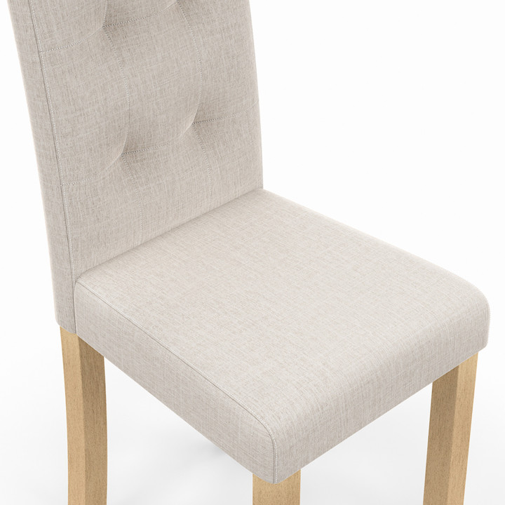 Scandinavische beige gestoffeerde stoelen - set van 6 - POLGA | ID Market
