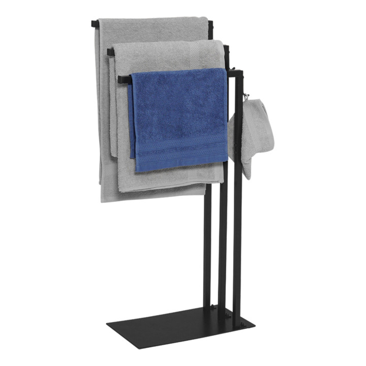 Toallero de metal negro de diseño industrial - DALLAS | ID Market