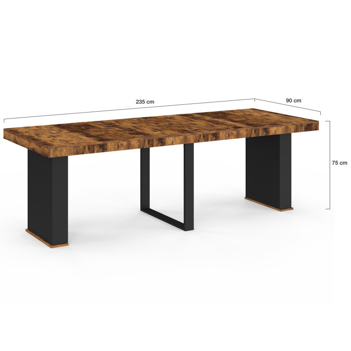 Lot de 2 tables de chevet UTAH 1 tiroir et 1 niche effet lattes