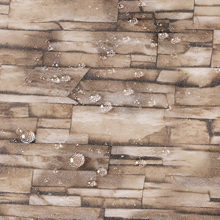 Schermo pieghevole retrattile all'aperto 180x400cm pietra stampa laterale cieco | ID Market