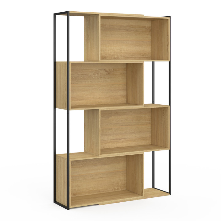 Etagère bibliothèque modulable DETROIT séparateur d'angle extensible design industriel 170 cm