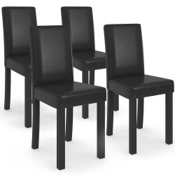 14331 - Lot de 4 chaises noires design Lot de 4 chaises HANNAH noires pour salle à manger