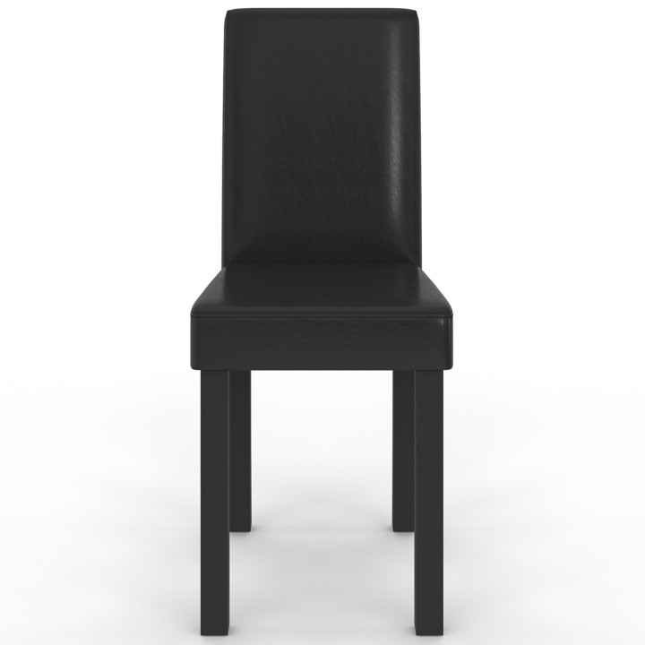 Lot de 4 chaises HANNAH noires pour salle à manger
