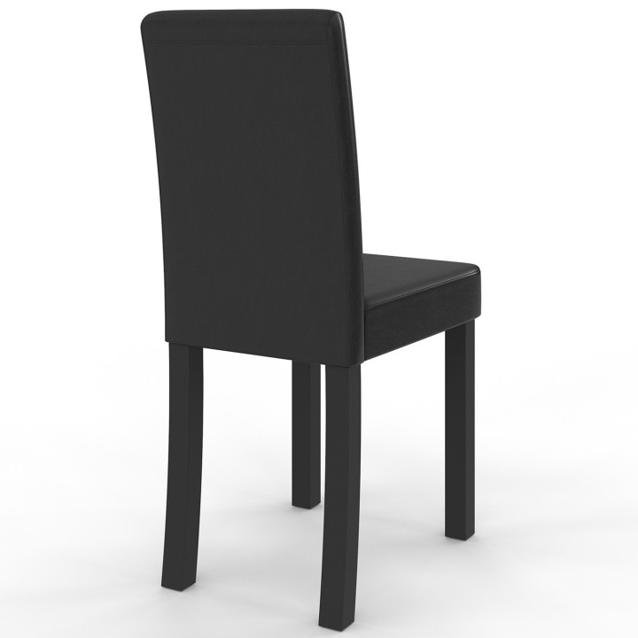 Lot de 4 chaises HANNAH noires pour salle à manger