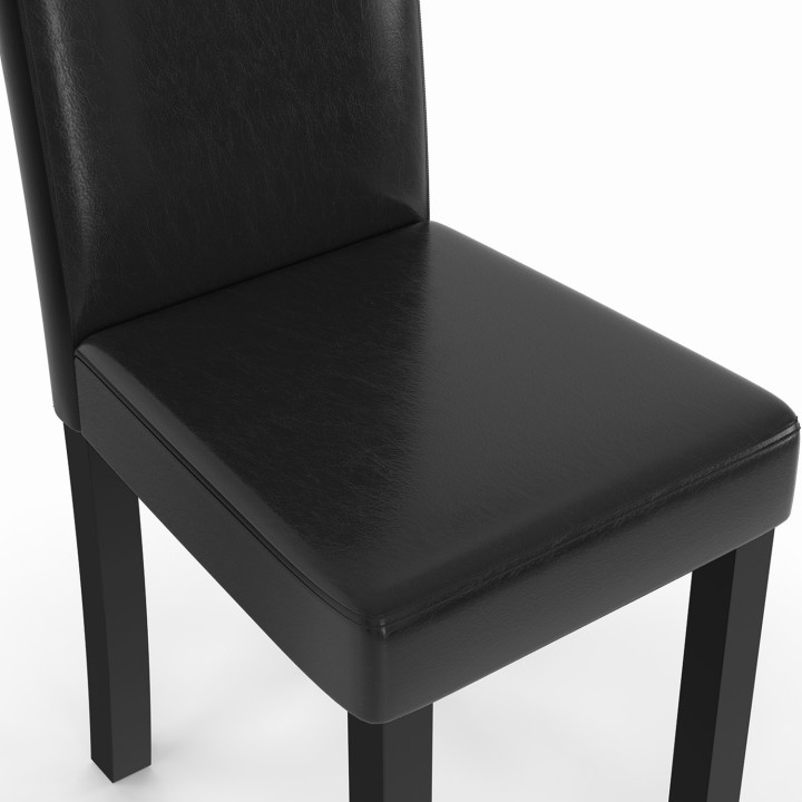 Lot de 4 chaises HANNAH noires pour salle à manger