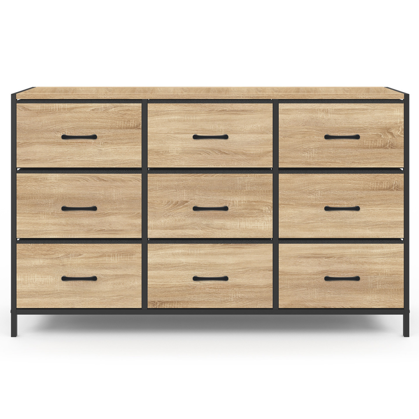 IDMarket - Baúl de tela de 9 cajones UTAH 115 CM mueble de