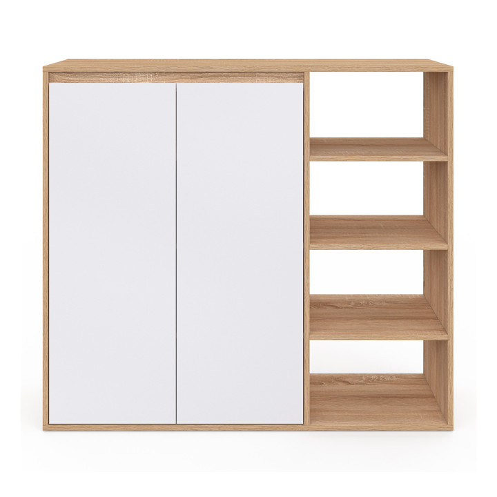 Armoire à chaussures 12 paires TOMI 2 portes avec 4 étagères