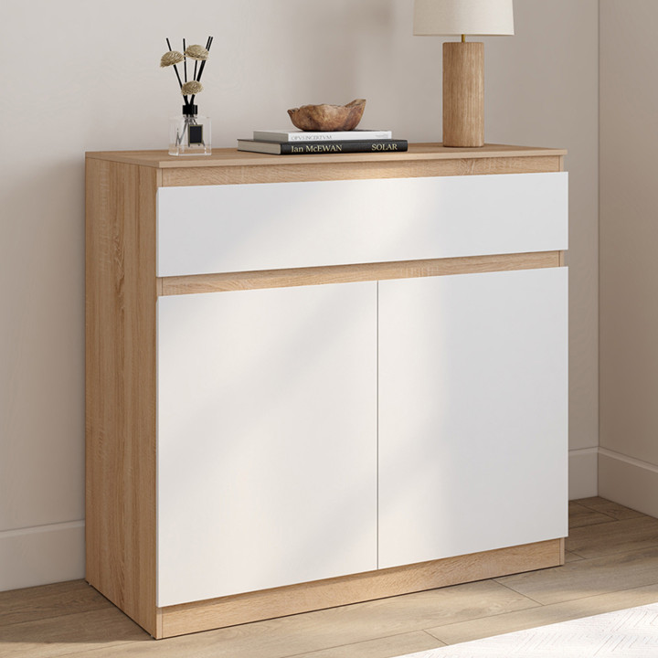 Mueble zapatero 12 pares 2 puertas 1 cajón - TOMI | ID Market