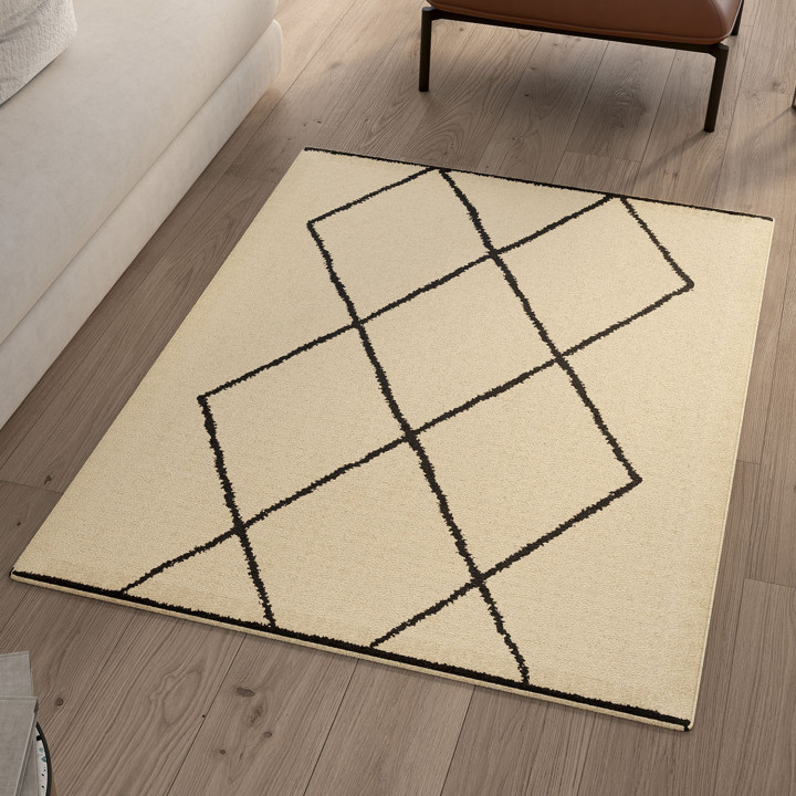 Alfombra rectangular con motivo bereber 120 x 170 cm - CASA | ID Market