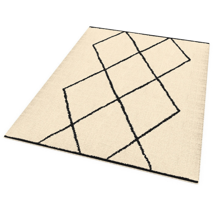 Tapis d'intérieur rectangle CASA motifs berber 120 x 170 cm
