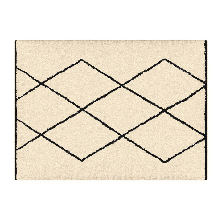 Tapis d'intérieur rectangle CASA motifs berber 120 x 170 cm