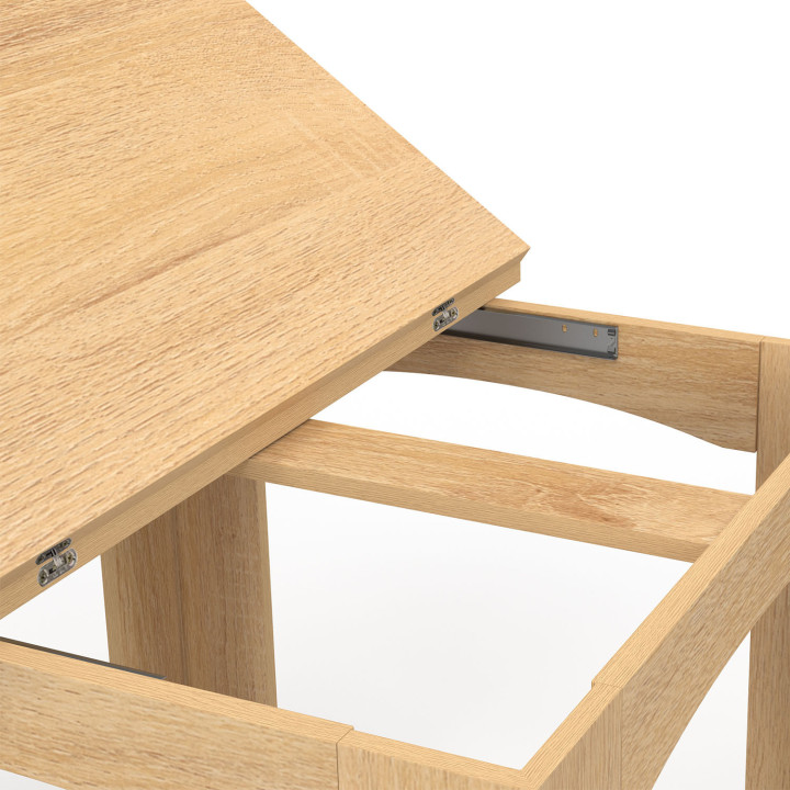 Mesa de comedor extensible imitación haya 4 a 8 personas | ID Market