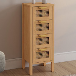 Credenza a 4 cassetti EDHEN 30 cm con canna per ingresso bagno