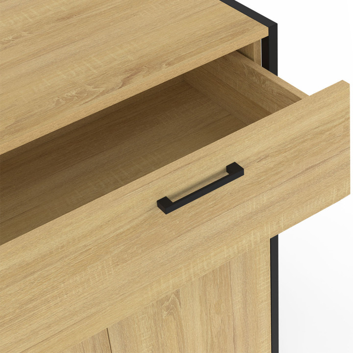 Aparador diseño industrial 100 cm 3 puertas y 1 cajón - DETROIT | DETROIT IDMarket