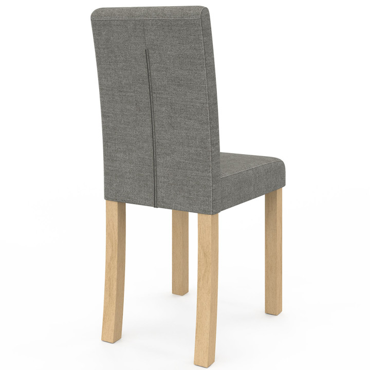 Chaises scandinaves grises capitonnées - lot de 6 - POLGA | ID Market