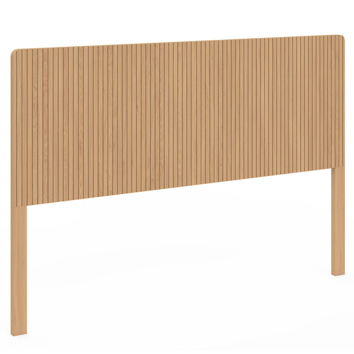 Tête de lit sur pied JULIETTE 160 cm effet lattes tasseau bois