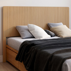 Kopfteil auf Fuß Latteneffekt 160 cm - JULIETTE | IDMarket