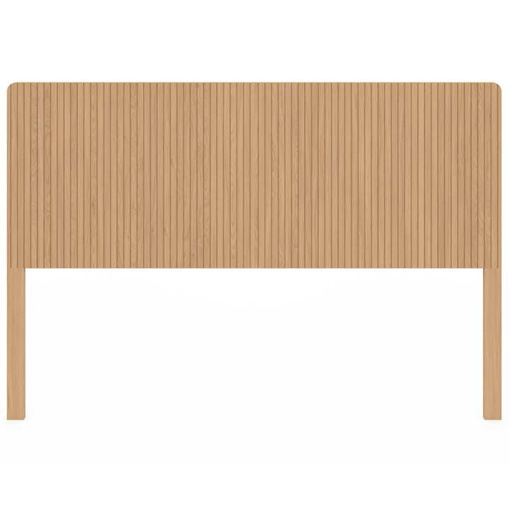 Tête de lit sur pied JULIETTE 160 cm effet lattes tasseau bois