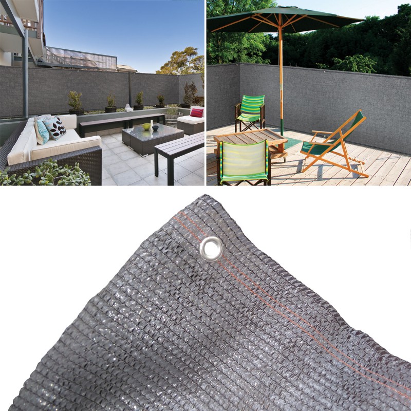 Brise vue gris anthracite 1 m x 10m occultant 90 g m²