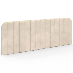 Cabecero colgante 160 cm en terciopelo beige - ALBA | IDMarket
