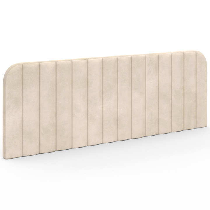 Cabecero colgante 160 cm en terciopelo beige - ALBA | IDMarket