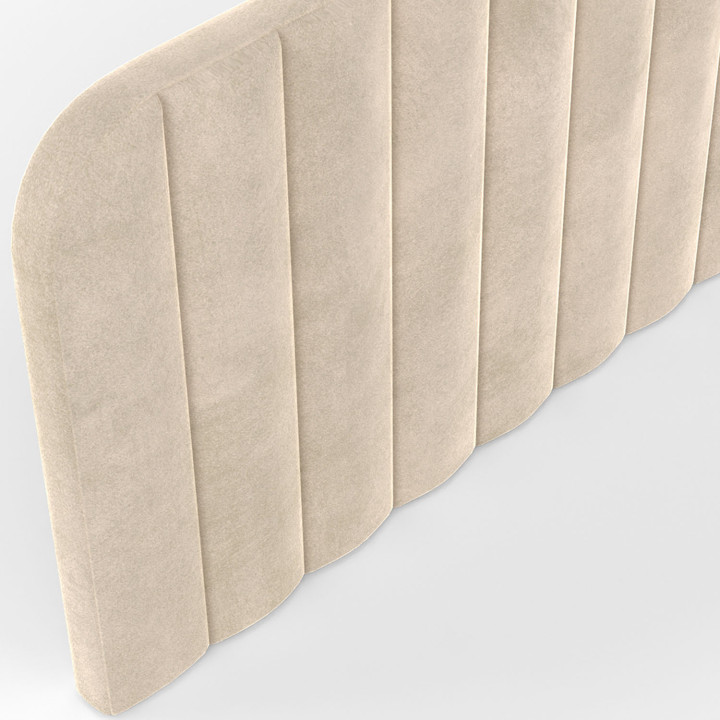 ALBA 160 cm hangend hoofdbord in beige fluweel