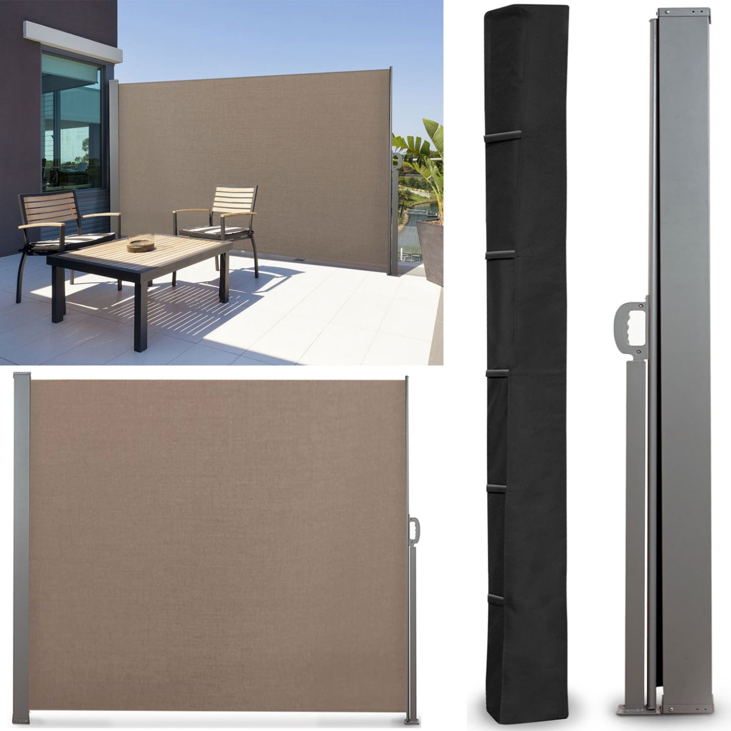 Housse Imperméable Pour Store De Terrasse - Tissu Oxford 210D, Fermeture à Cordon (5m)