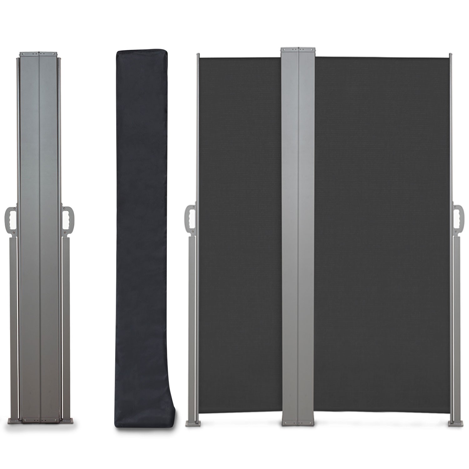 Housse pour paravent rétractable double noire