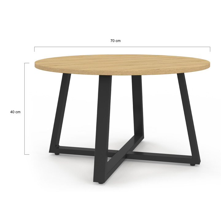 Mesa de centro redonda 70 cm - SELMA | IDMarket