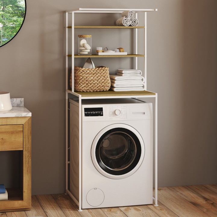 Estantería sobre una lavadora de metal blanco - DETROIT | IDMarket