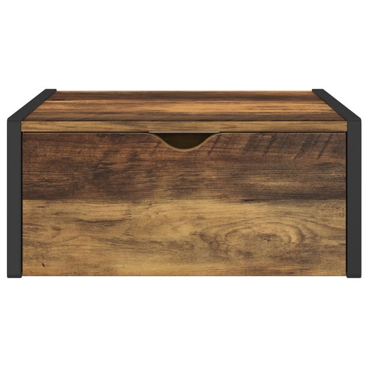 Mesillas de noche murales en madera oscura y negro, estilo industrial - HAWKINS | España IDMarket